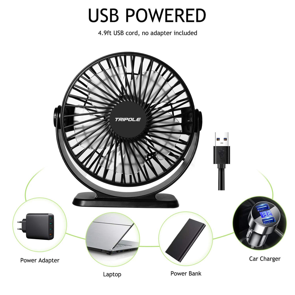 2 Pack USB Powered Mini Portable Desk Fan C890