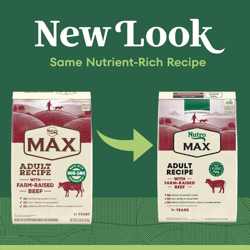 Natural Dry Dog Food Farm-Raised Beef 25 lb E13593
