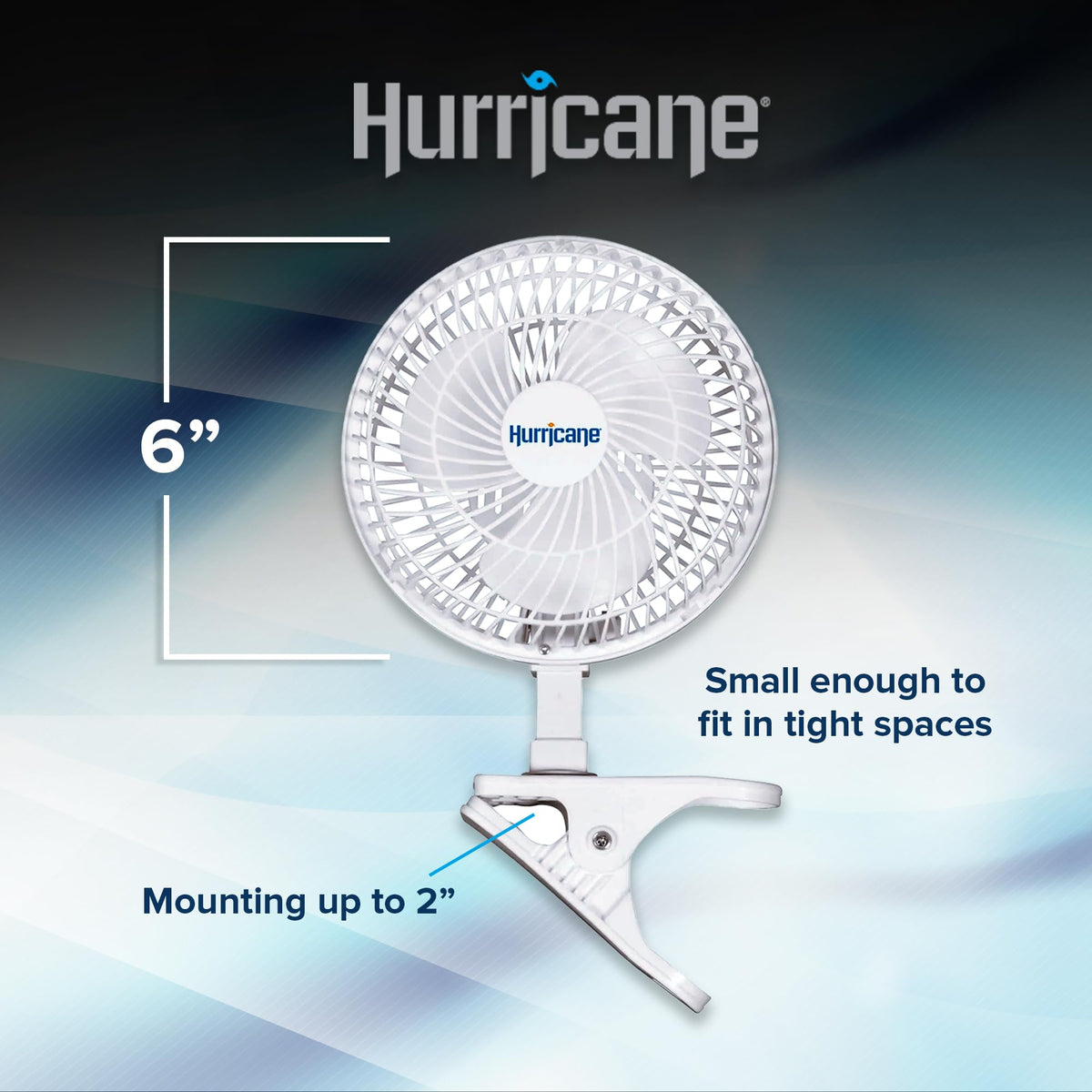 White 2-Pack 6" Clip-On Table Fan with 2 Quiet Speeds T893
