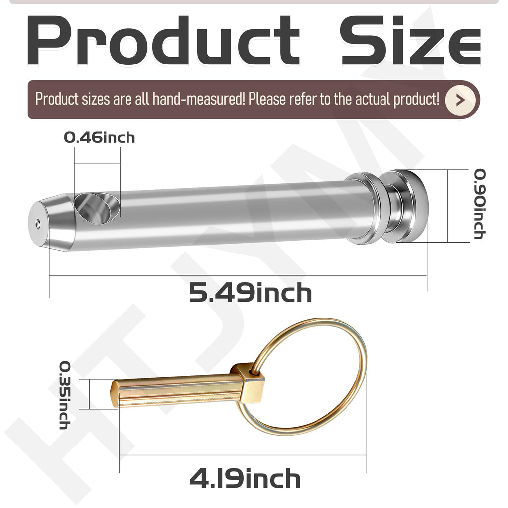 Cat 1 Top Link Pin Hitch Accessories, 4 Pack, 5-1/2, 3/4" J508