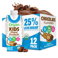Organic Vegan Kids Protein Shakes Chocolate 8 Fl Oz 12 Pack N969