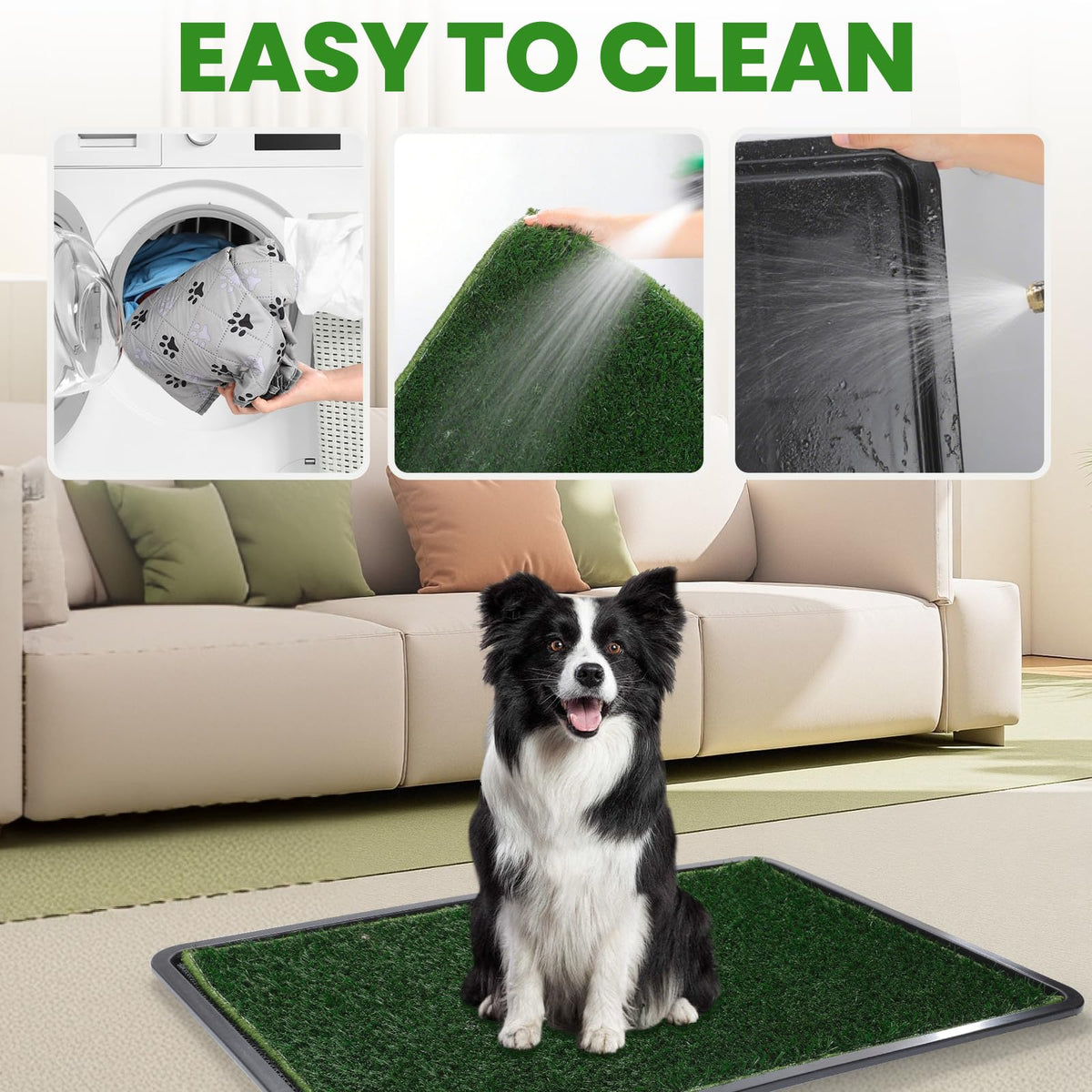 Artificial Grass Dog Potty Pad with Tray C769012
