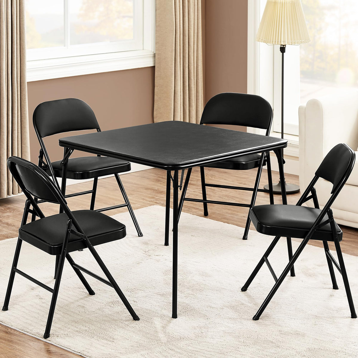 34'' Black Folding Card Table O344