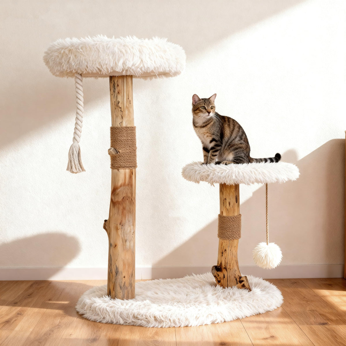 Modern Cat Tree Tower with Sisal Scratching Post W214