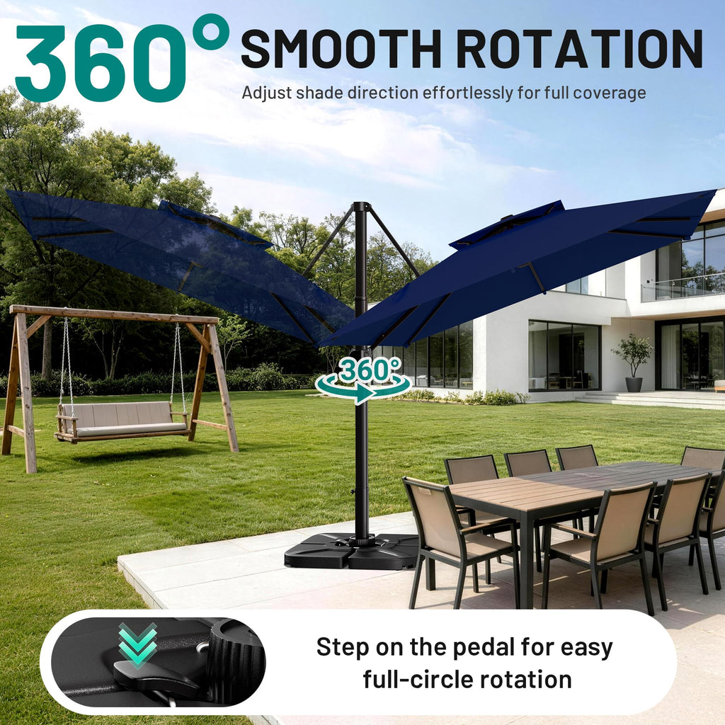 Navy Blue Cantilever Patio Umbrella A52711