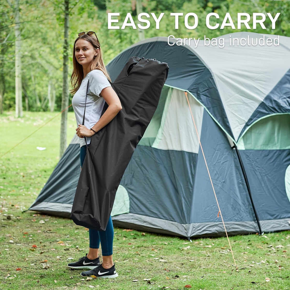 Foldable Camping Chair with Carry Bag Black E95974