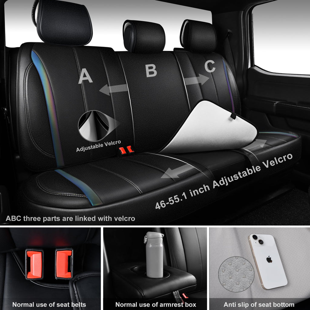 Nappa Leather Car Seat Covers 5 Seats Full Set U623