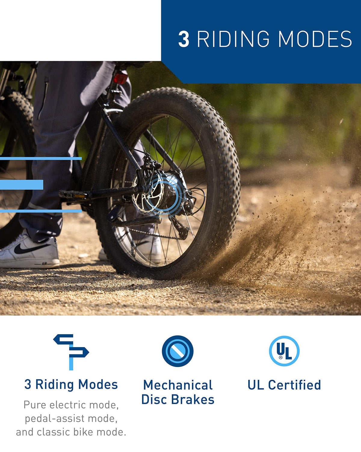 1000W 28MPH 62.1Miles 48V 13Ah Fat Tire Electric Bike T1771