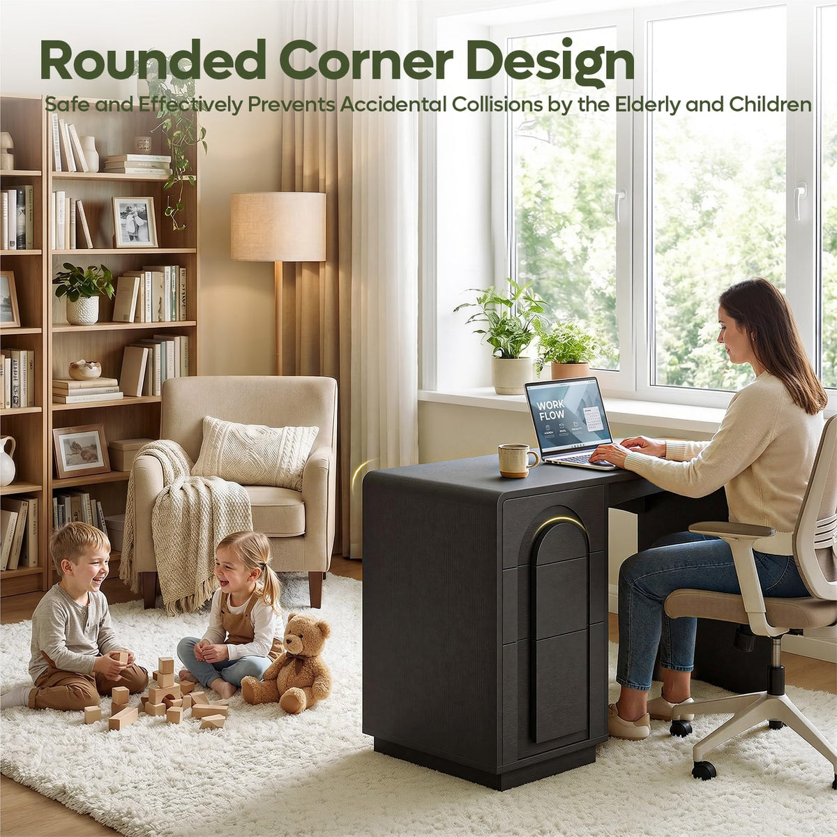 47" Computer Desk with 3 Drawers N59882