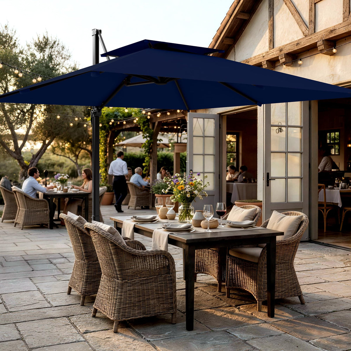 Navy Blue Cantilever Patio Umbrella A52711