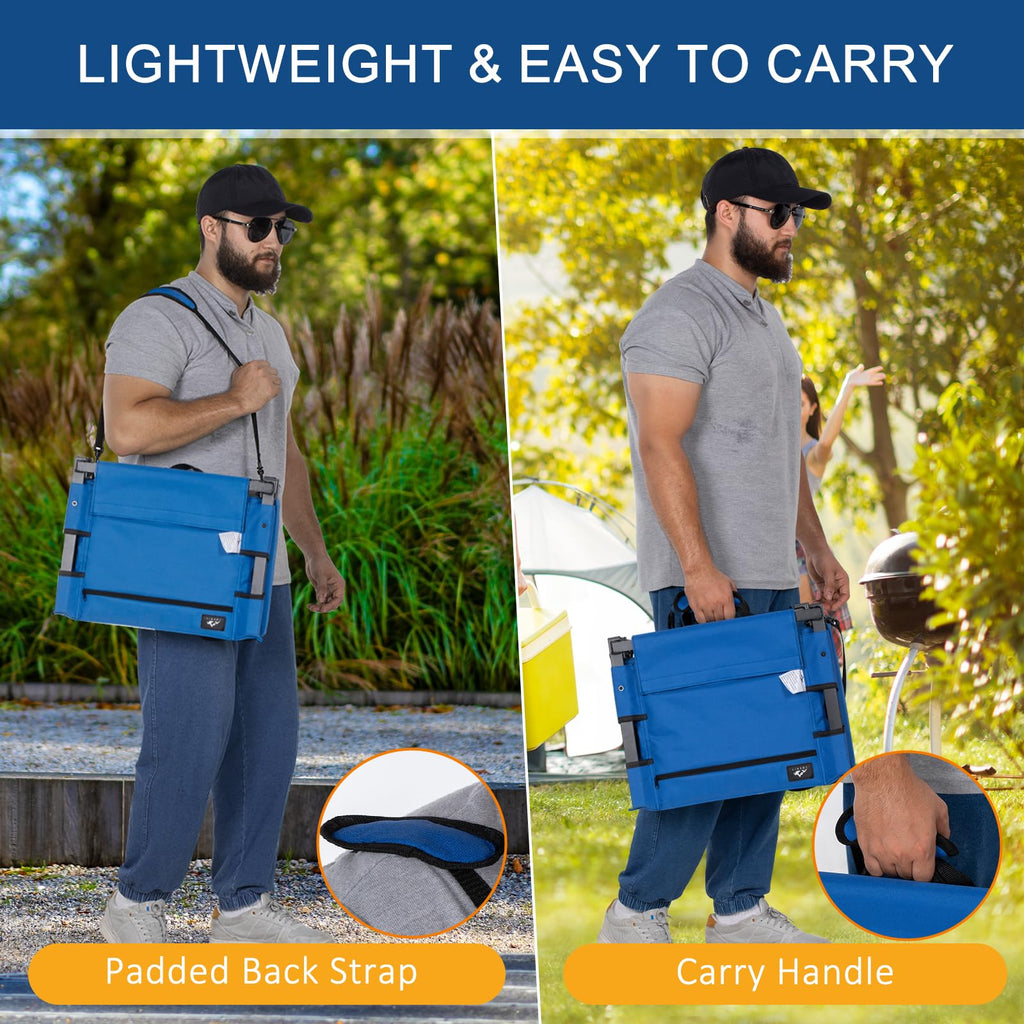 2 Pack Blue Stadium Seats for Bleachers with Back Support N802