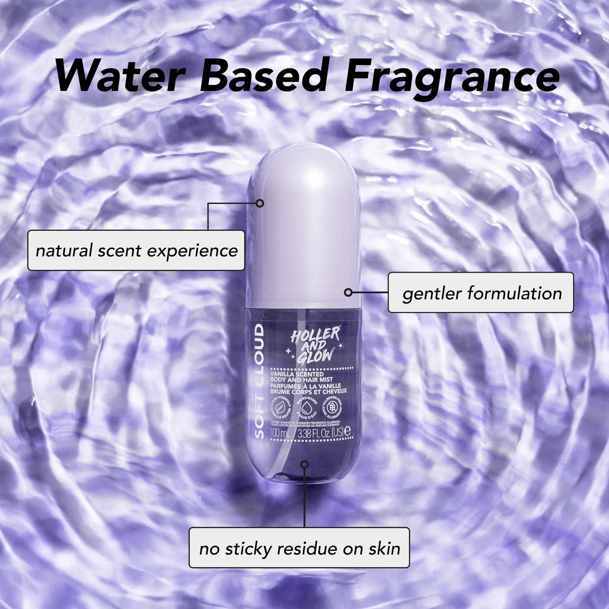 Vanilla Scented Body And Hair Mist, 3.38 Fl Oz Z153