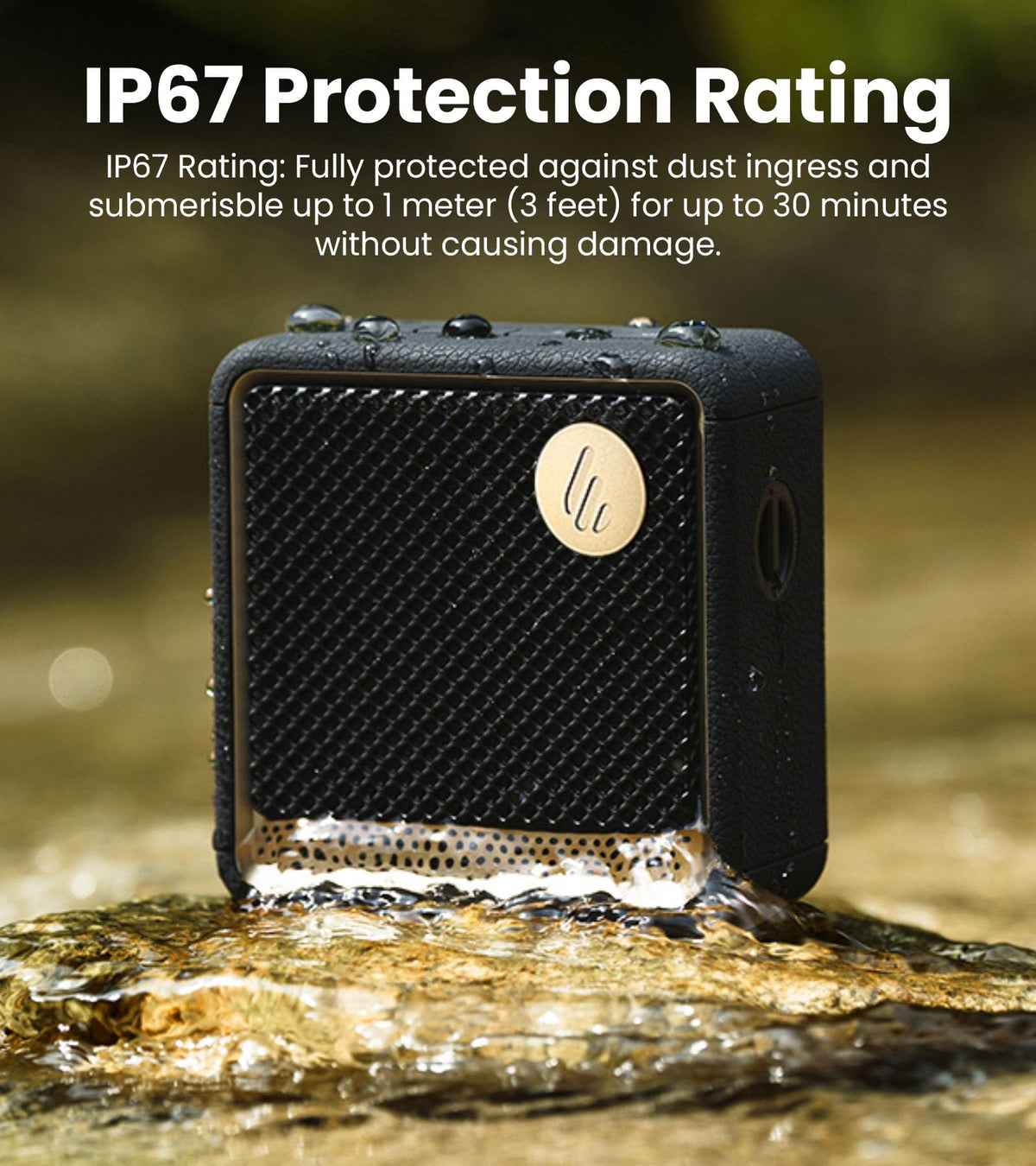Portable Bluetooth Speaker IP67 Black S1977