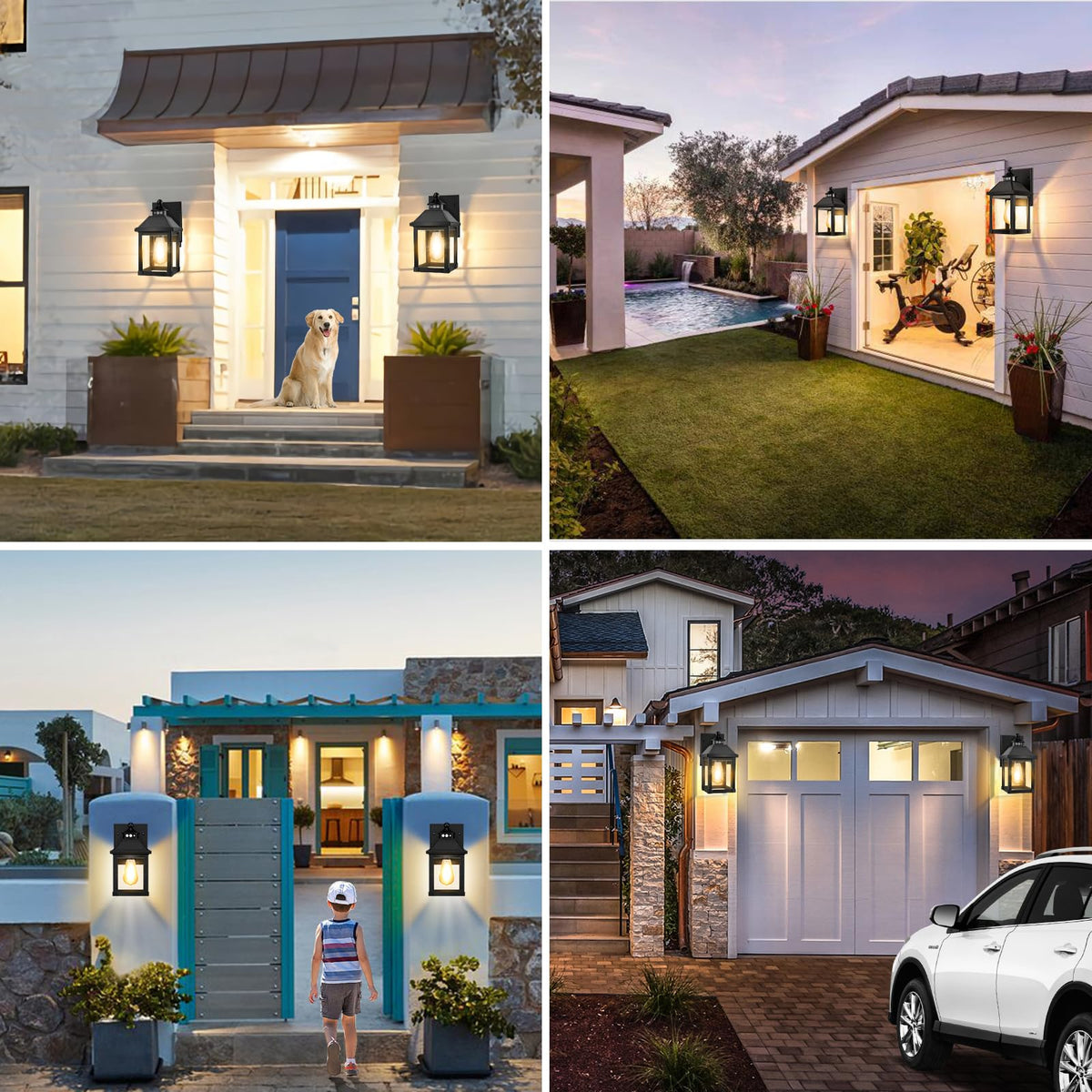 Solar Porch Lights Outdoor Dusk to Dawn with Motion Sensor T583
