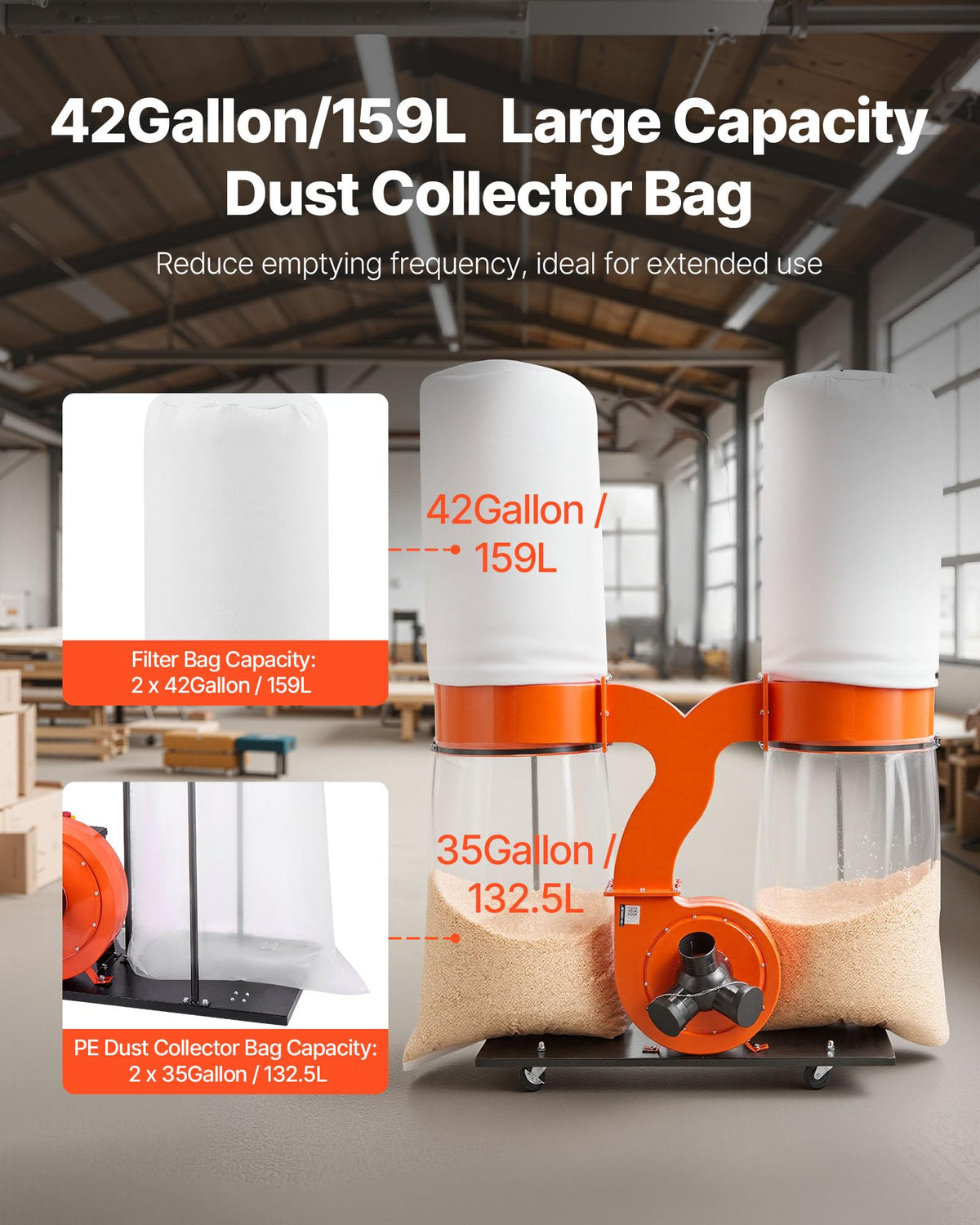 1550 CFM 2.5 Micron Dust Collector Z146