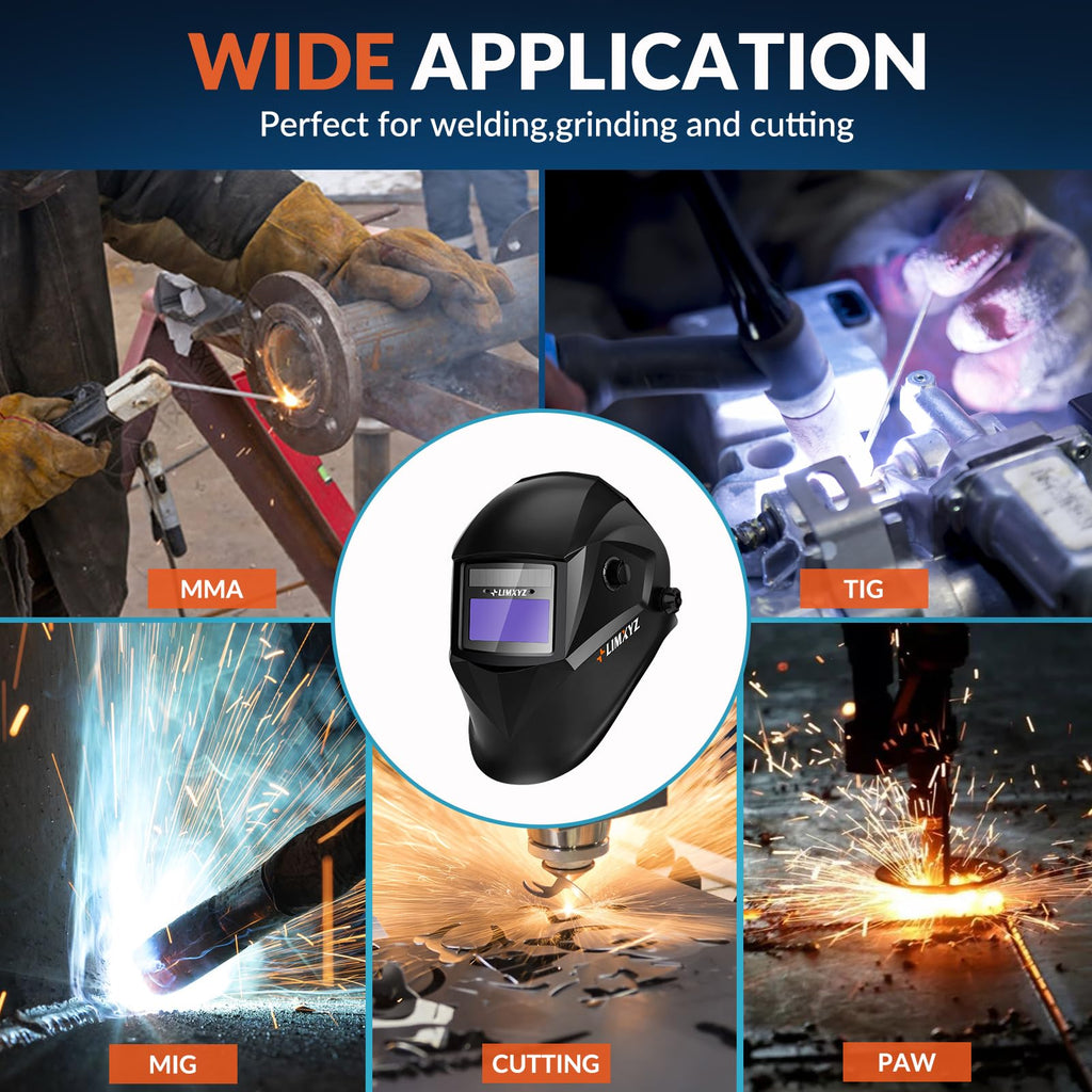 Auto Darkening Welding Helmet Solar Powered W113966