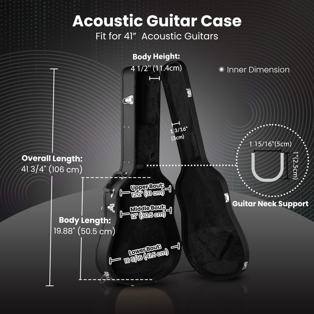 Dreadnought 41 Inch Wooden Hardshell Guitar Case V4420