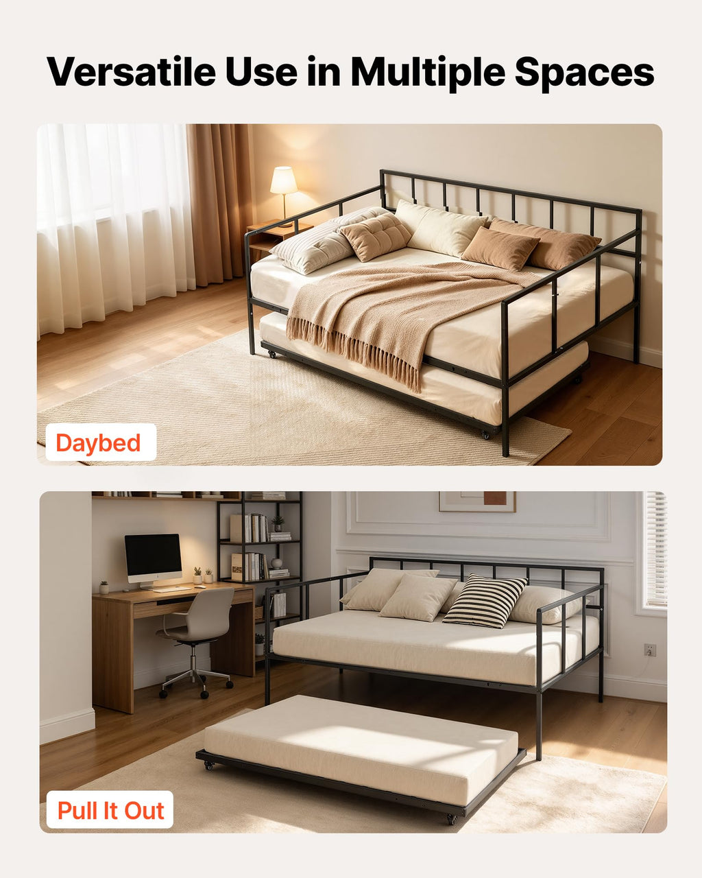Full Size Daybed with Pop Up Trundle O151
