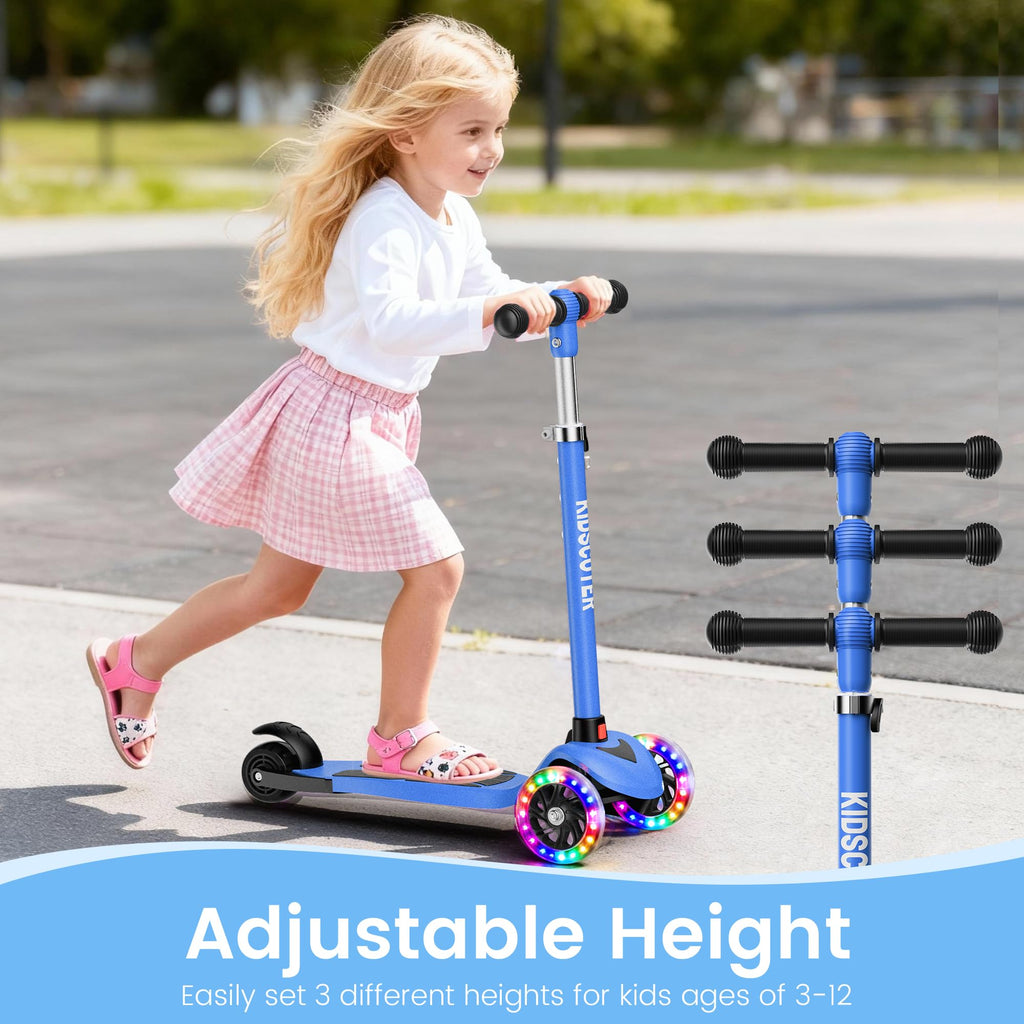 Multicolor 3 Wheel Kids Scooter with LED Light-Up Wheels A14556