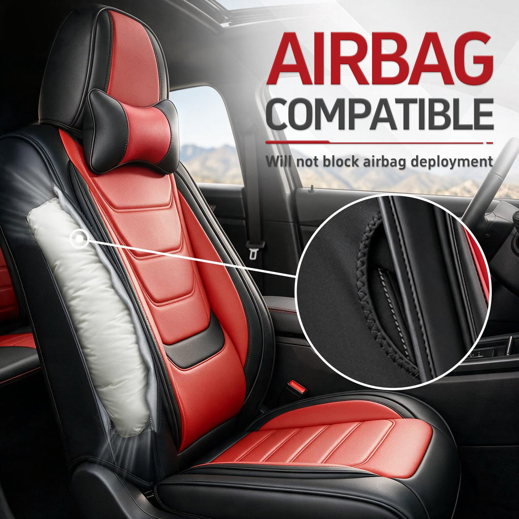 Black Red Seat Covers Full Set C226
