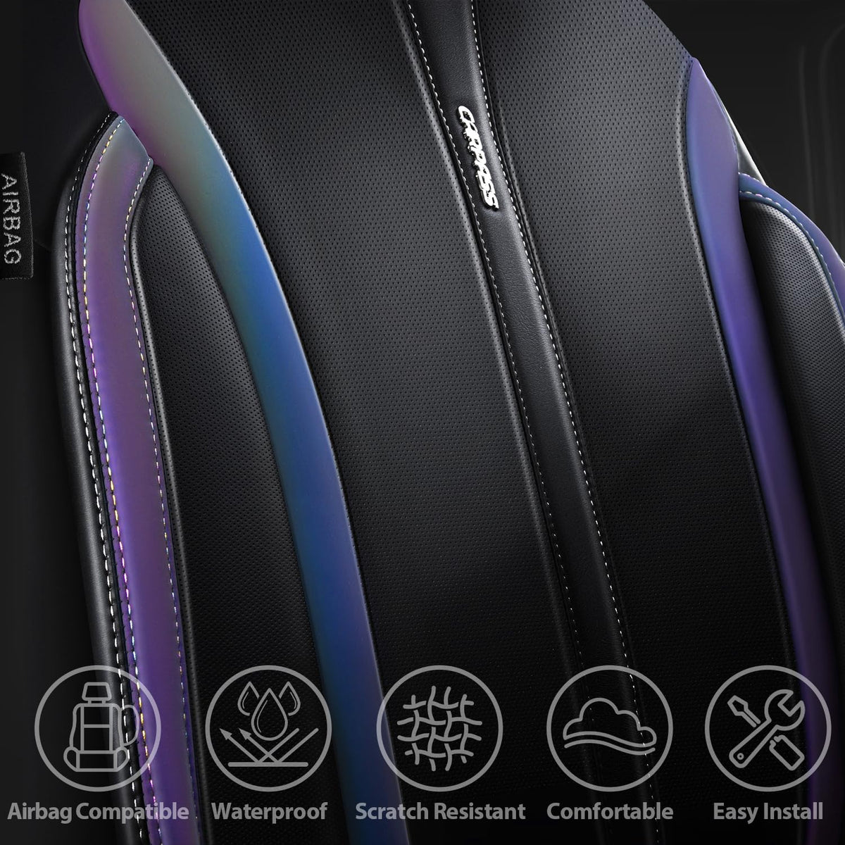 Nappa Leather Car Seat Covers 5 Seats Full Set U623
