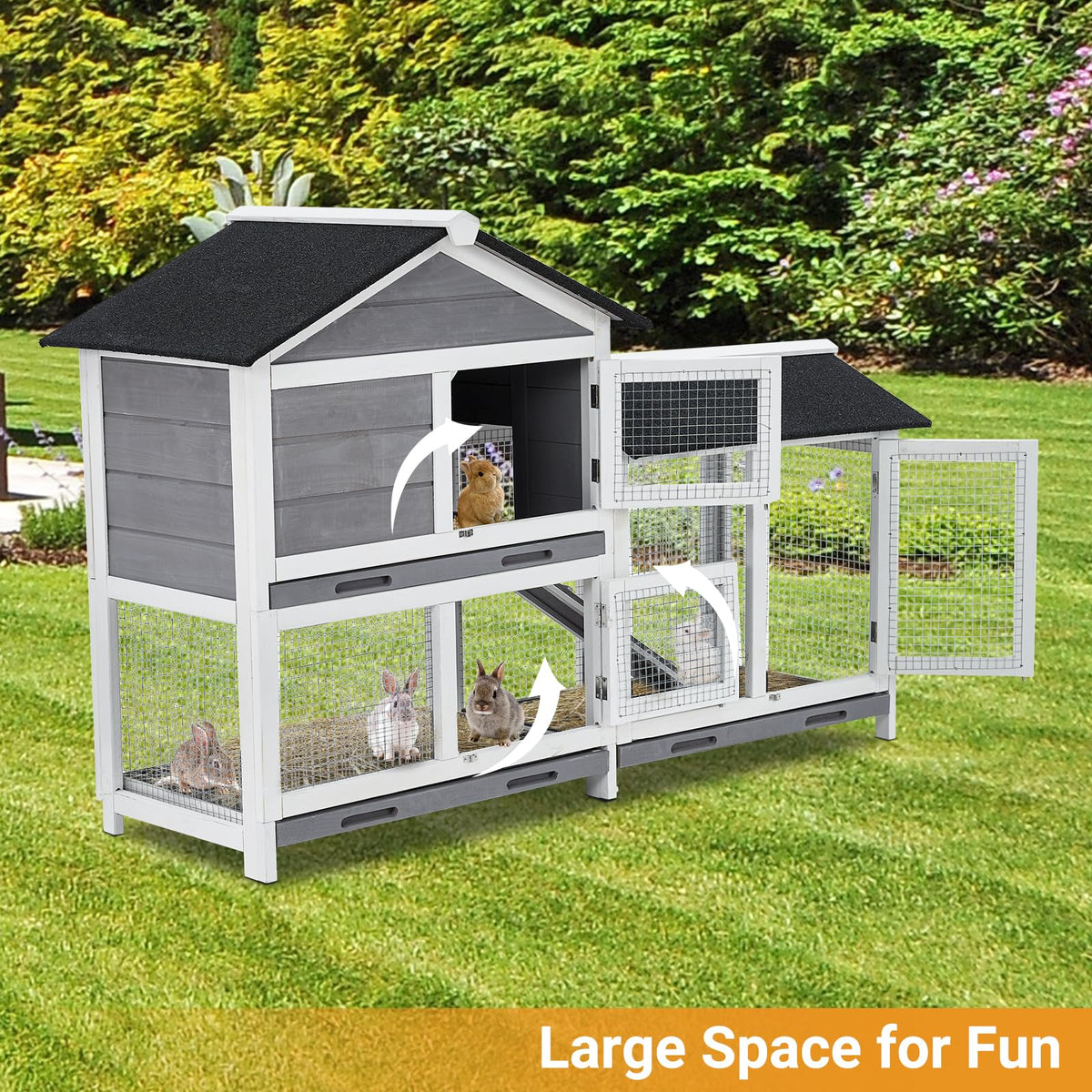 63'' 2-Tier Bunny Hutch J44482