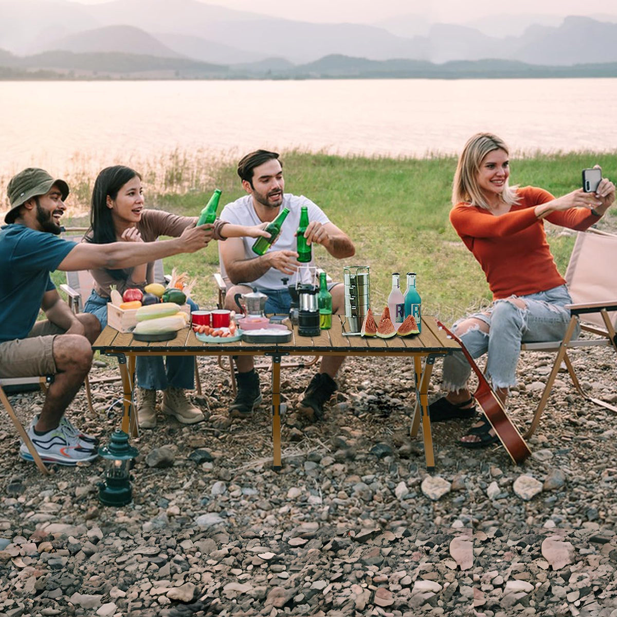 4Ft Aluminum Folding Camping Table W3527