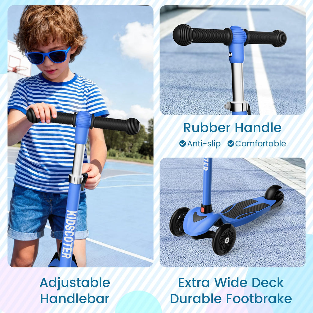 Multicolor 3 Wheel Kids Scooter with LED Light-Up Wheels A14556