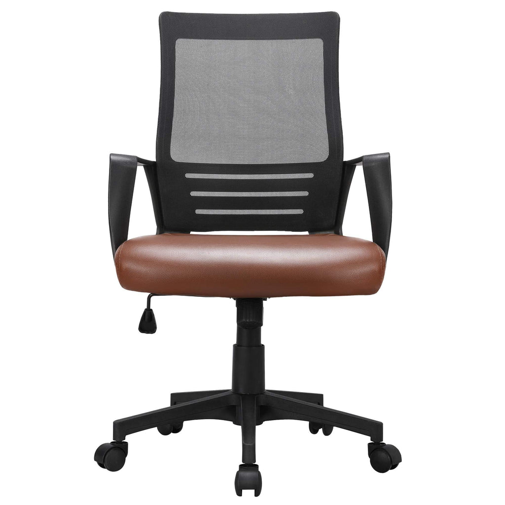 Brown Mesh Swivel Office Desk Chair K4938