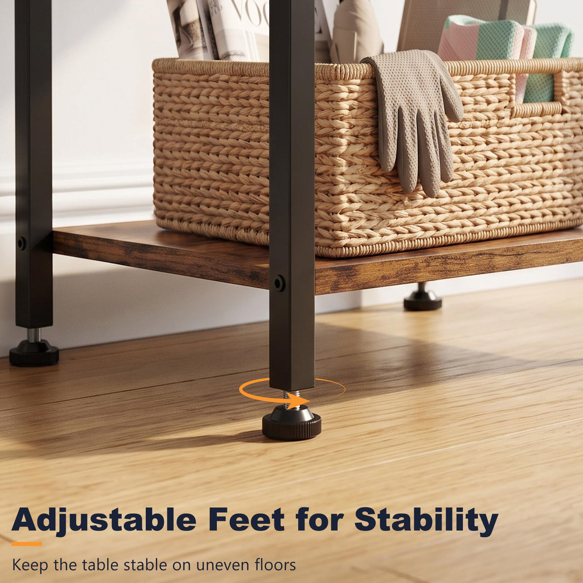 3-Tier Side Table with Adjustable Shelf T1662