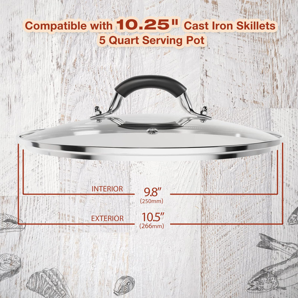 10.25 Inch Tempered Glass Lid G3807