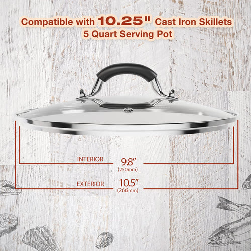 10.25 Inch Tempered Glass Lid G3807
