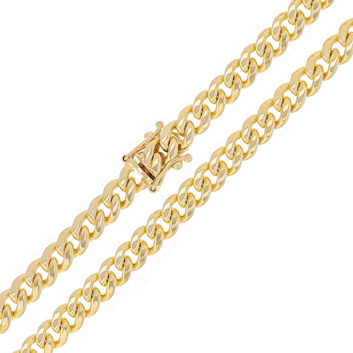 14k Yellow Gold Cuban Curb Link Chain D8077