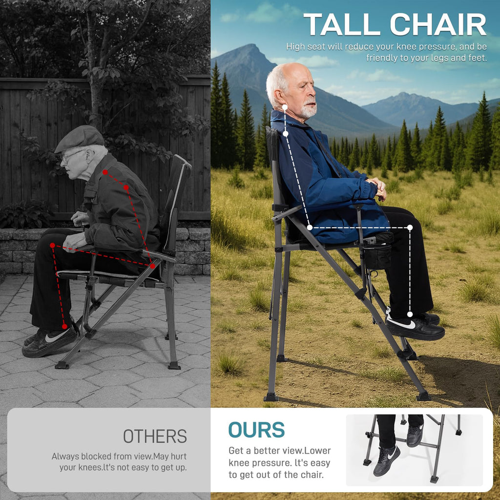 Foldable Camping Chair with Carry Bag Black E95974