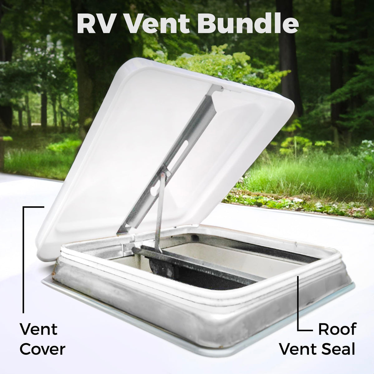 14" RV Roof Vent Cover with Rubber Seal Strip J527