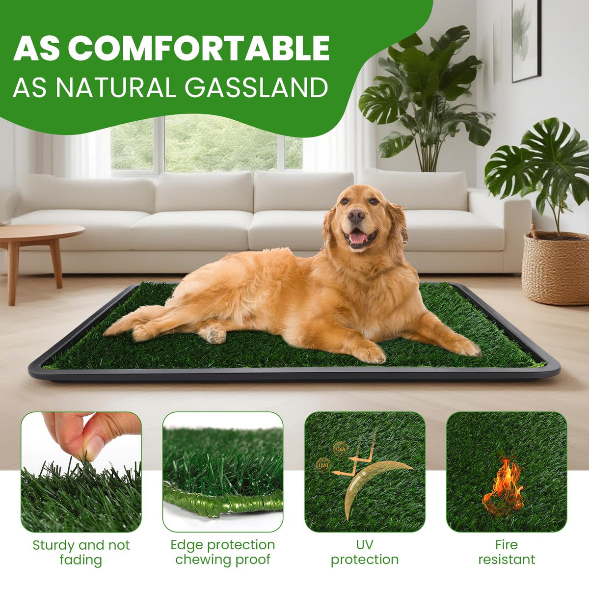 Artificial Grass Dog Potty Pad with Tray C769012