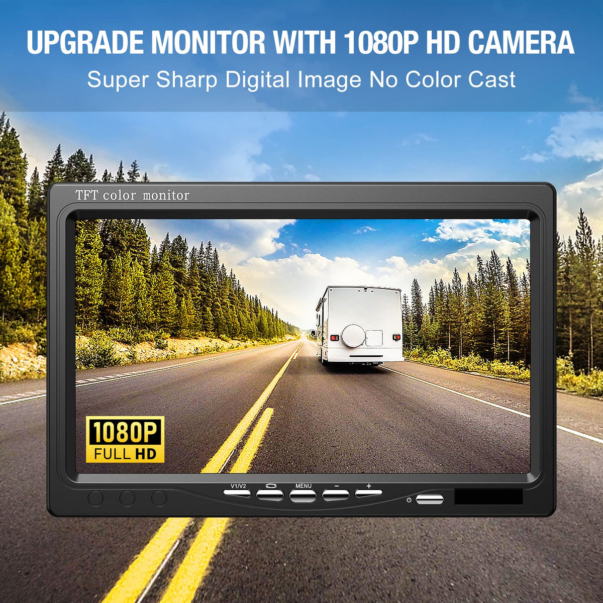 Wired RV Backup Camera with 7" 1080P IPS Monitor N801