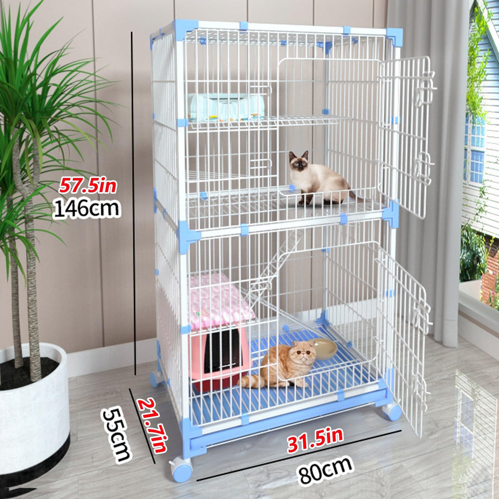 5-Tier Cat Cage with Wheels X234