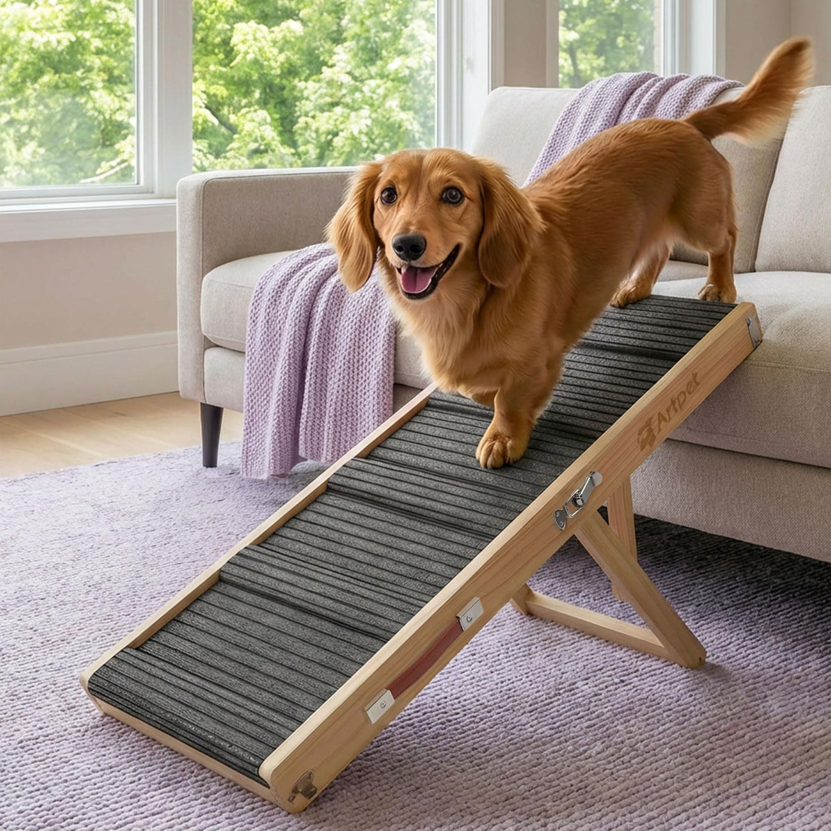 Adjustable Wooden Dog Ramp O673