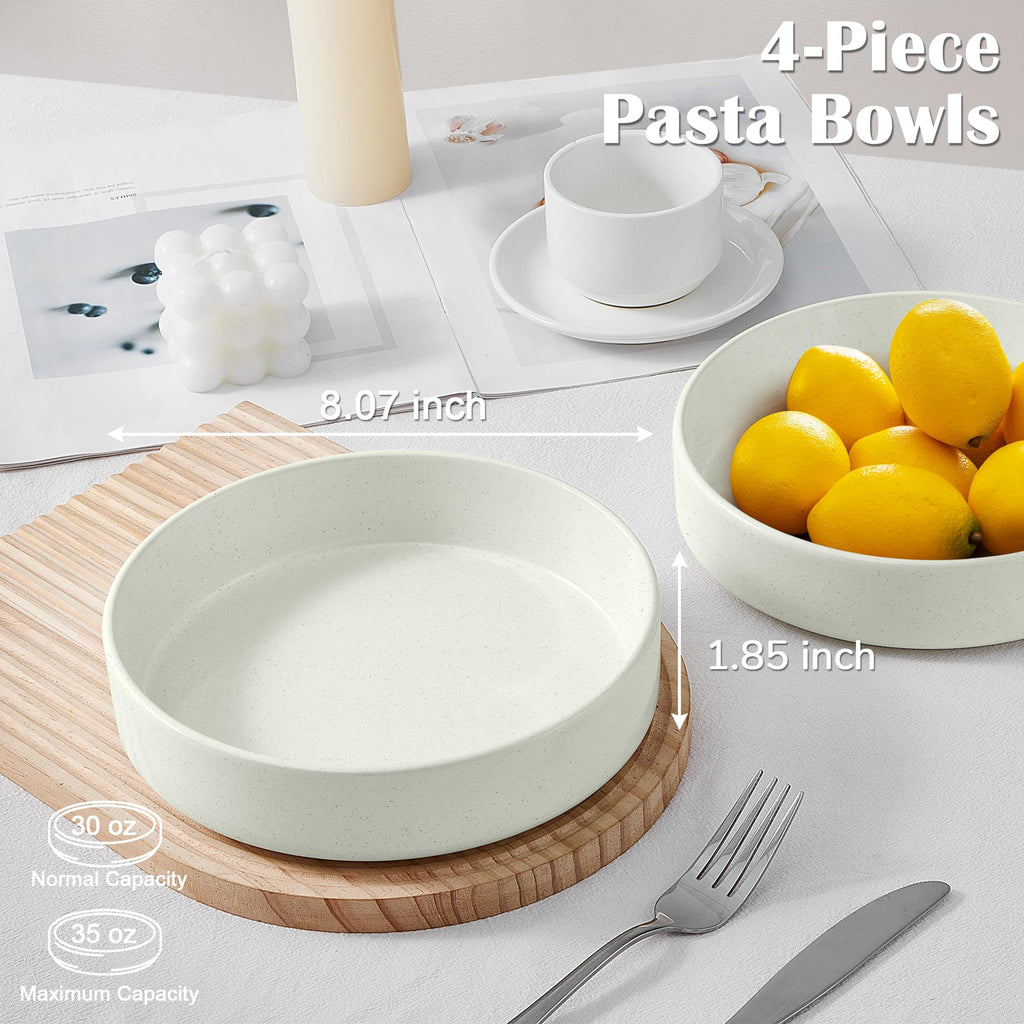 Speckled White 12 Pc Stoneware Dinnerware Set B916731