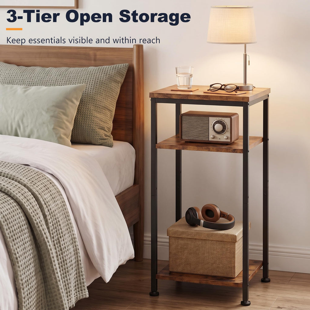 3-Tier Side Table with Adjustable Shelf T1662