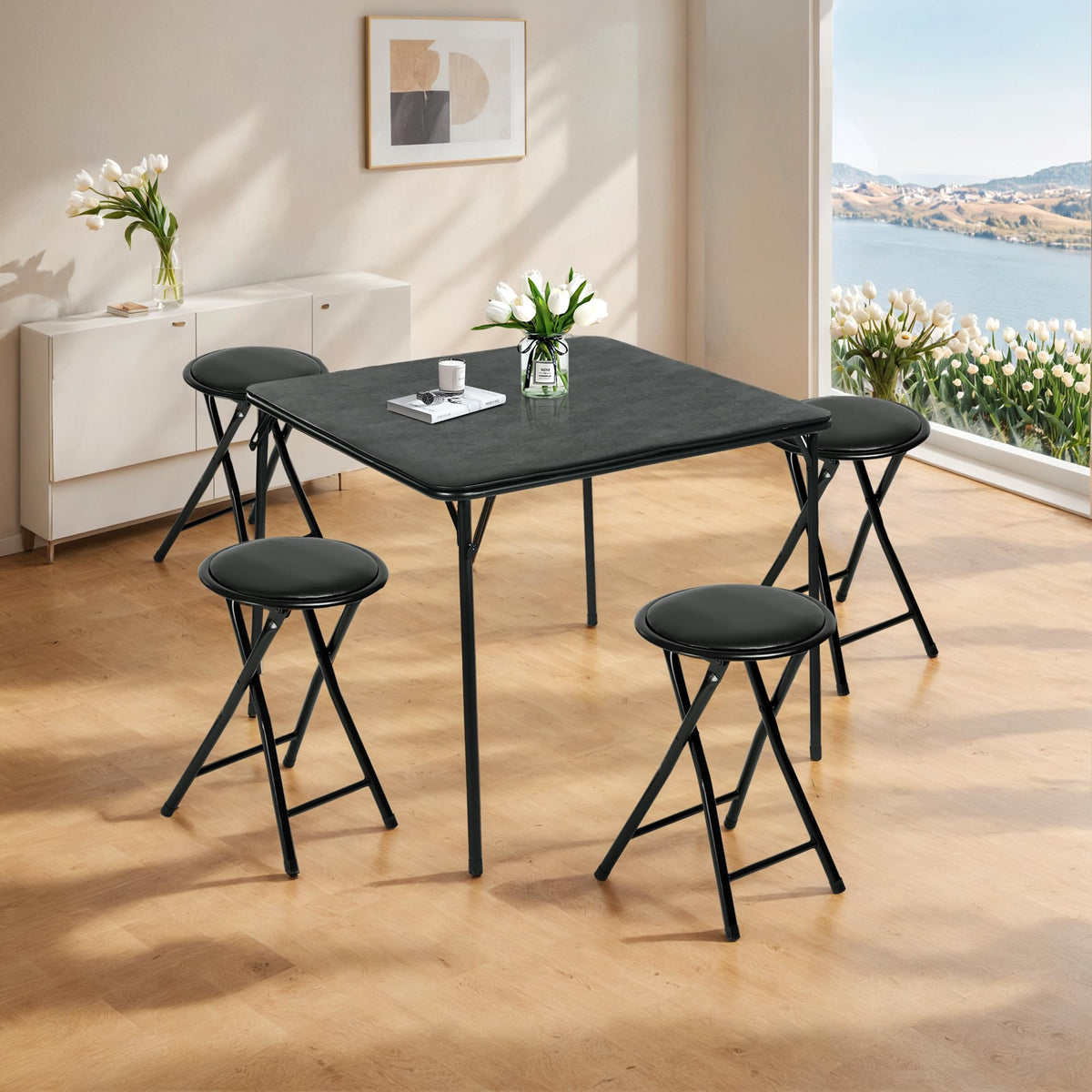 18-Inch Backless Folding Stools Set of 4 O118645