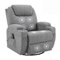 Small Swivel Rocker Recliner with Massage P598