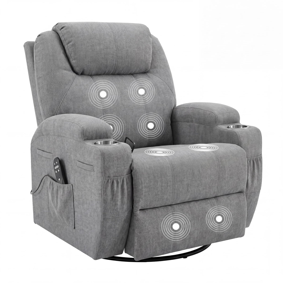 Small Swivel Rocker Recliner with Massage P598