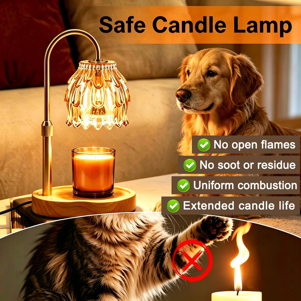 Dimmable Candle Warmer Lamp with Timer P7209