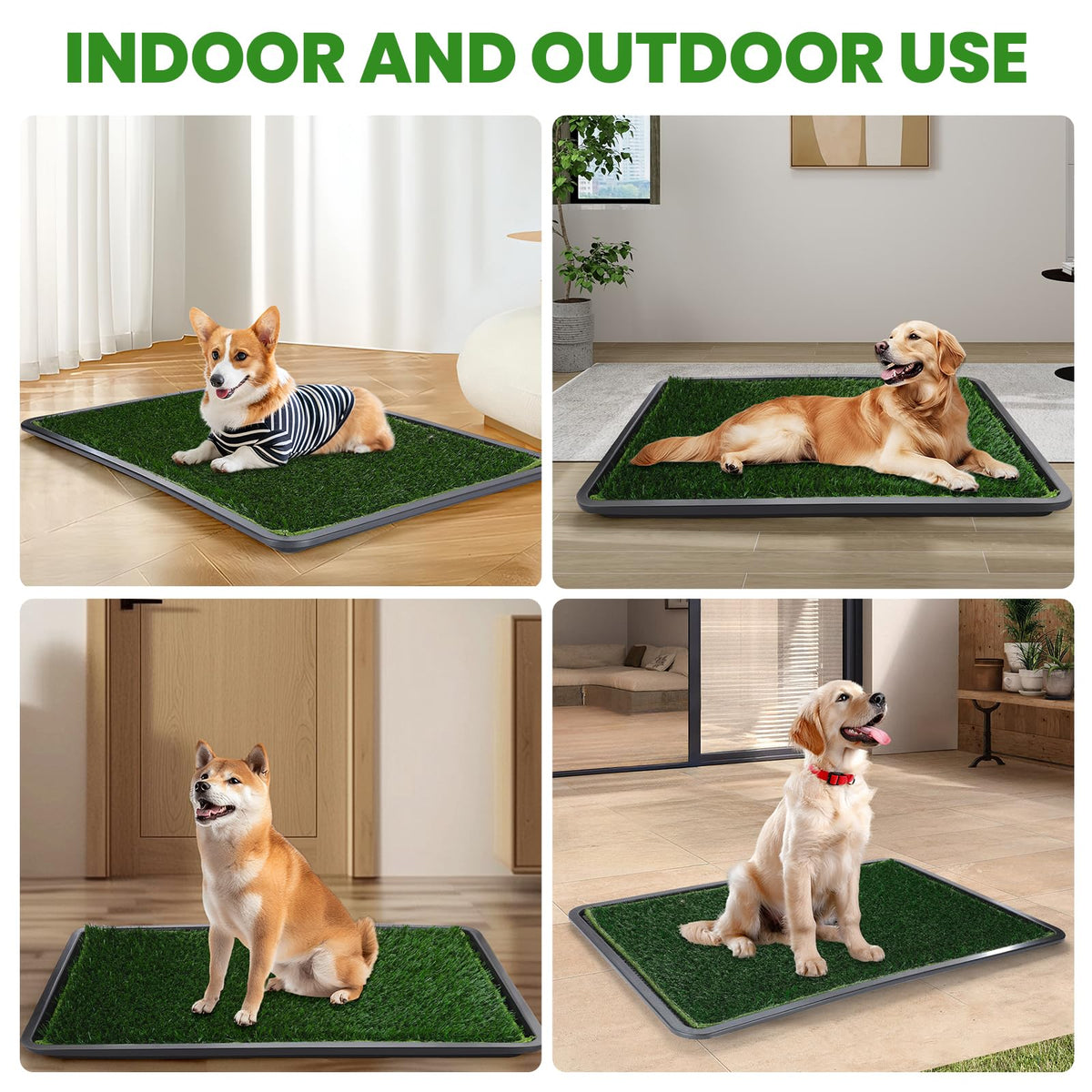 Artificial Grass Dog Potty Pad with Tray C769012