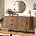 Brown 6 Drawer Wood Dresser H893