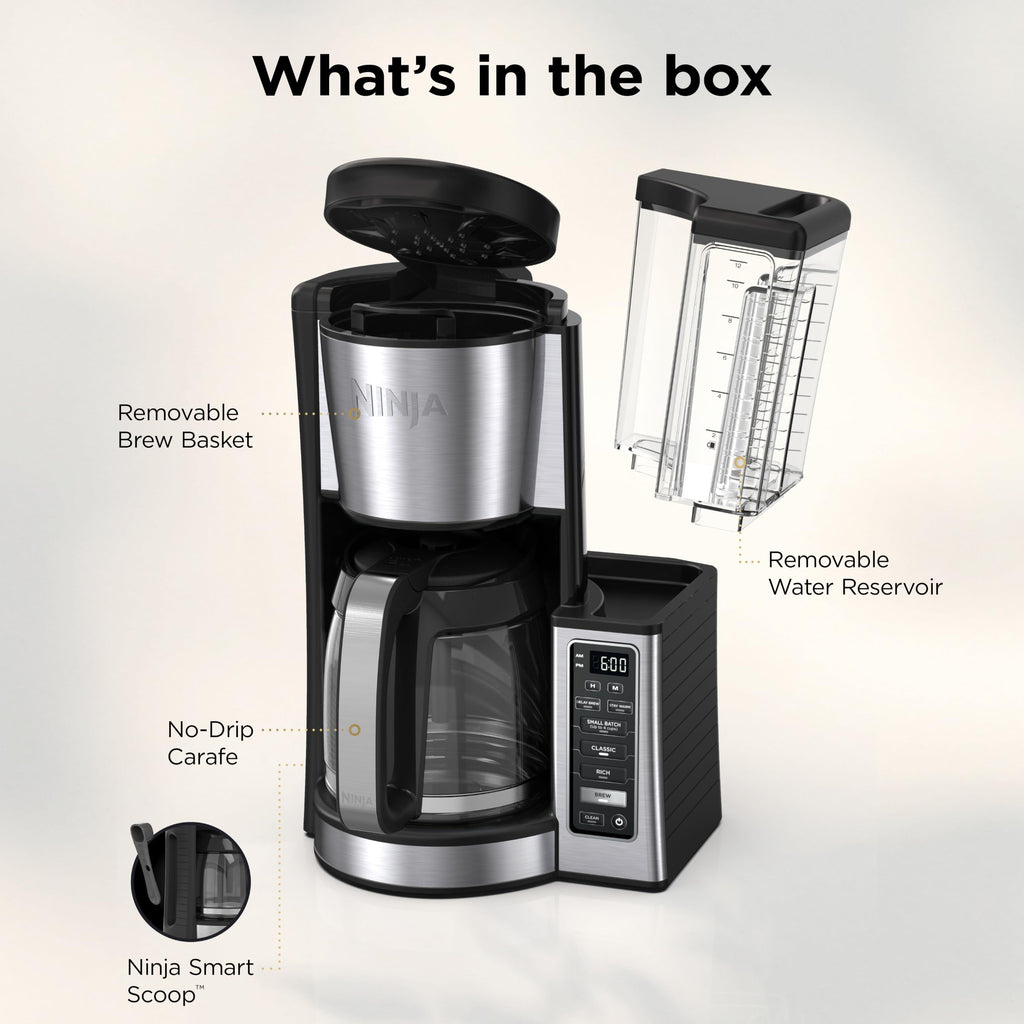 12 Cup Glass Carafe Stainless Steel Coffee Maker J925340