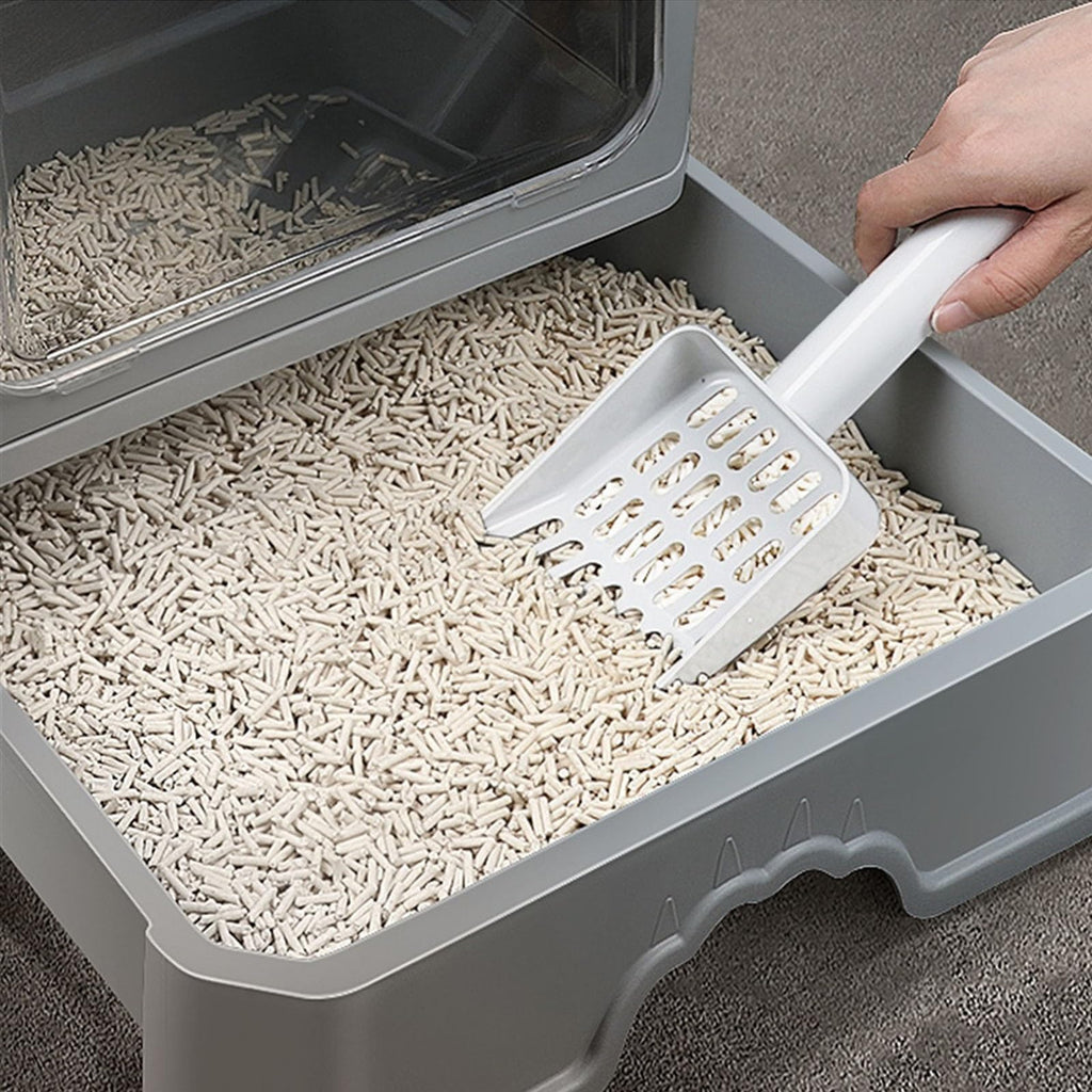 Foldable Enclosed Cat Litter Box with Lid U461