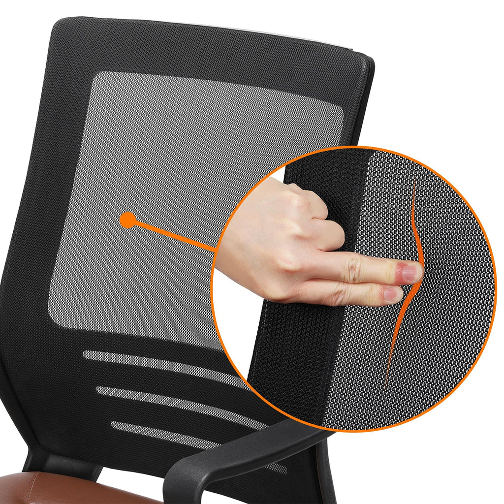 Brown Mesh Swivel Office Desk Chair K4938